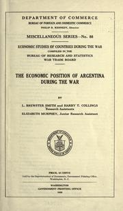 Cover of: The economic position of Argentina during the war