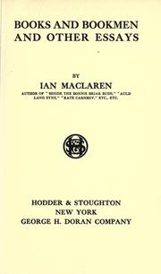 Cover of: Books and bookmen by Ian Maclaren