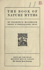 Cover of: The book of nature myths by Florence Holbrook