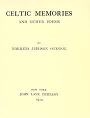 Cover of: Celtic memories by Norreys Jephson O'Conor