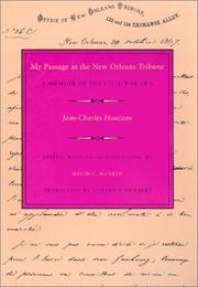 Cover of: My Passage at the New Orleans Tribune  by Jean-Charles Houzeau
