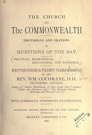 The church and the commonwealth by William Cochrane