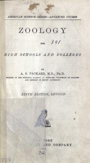 Cover of: Zoology for high schools and colleges by Alpheus S. Packard