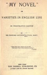 Cover of: "My novel" by Edward Bulwer Lytton, Baron Lytton