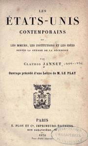 Cover of: ©ØEtats-Unis contemporains: ou, Les moeurs, les institutions et les id©Øees depuis la guerre de la s©Øecession