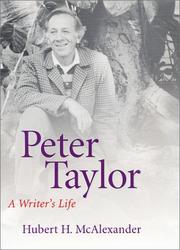 Cover of: Peter Taylor: a writer's life