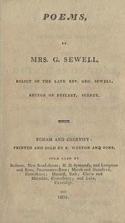 Cover of: Poems. by Mary Young Sewell