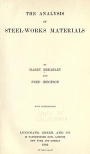 The analysis of steel-works materials by Brearley, Harry