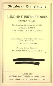 Cover of: Buddhist birth-stories by 