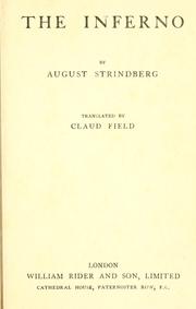 Cover of: The inferno. by August Strindberg