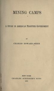 Cover of: Mining camps by Charles Howard Shinn