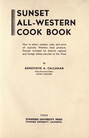 Cover of: Sunset all-western cook book by Genevieve A. Callahan