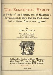 Cover of: The Elizabethan Hamlet by Corbin, John