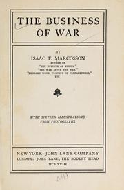 Cover of: The business of war by Marcosson, Isaac Frederick
