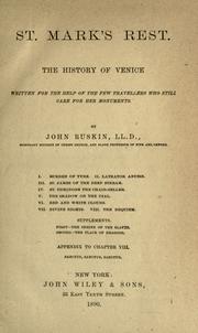 Cover of: St. Mark's rest by John Ruskin