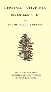 Cover of: Representative men by Ralph Waldo Emerson