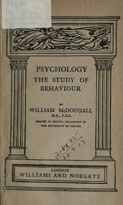 Psychology by McDougall, William