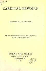 Cover of: Cardinal Newman by Wilfrid Meynell