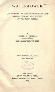 Cover of: Water-power. by Joseph Palmer Frizell