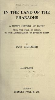 In the land of the pharaohs by Duse Mohamed., Duse Mohamed