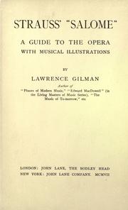 Cover of: Strauss' "Salome" by Gilman, Lawrence, Gilman, Lawrence