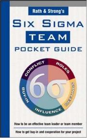 Cover of: Rath & Strong's Six Sigma Team Pocket Guide by Rath & Strong
