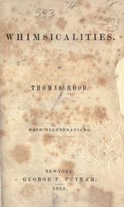 Cover of: Whimsicalities. by Thomas Hood