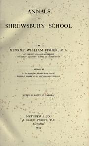 Cover of: Annals of Shrewsbury School by George William Fisher