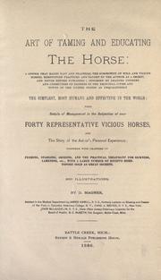 Cover of: The art of taming & educating the horse ..