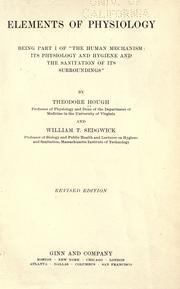 Cover of: Elements of physiology by Theodore Hough