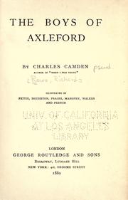 Cover of: The boys of Axleford