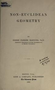 Cover of: Non-Euclidean geometry. by Manning, Henry Parker