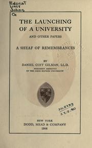 Cover of: The launching of a university by Gilman, Daniel Coit