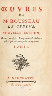 Cover of: ℗Œuvres de M. Rousseau de Gen©Łev by Jean-Jacques Rousseau