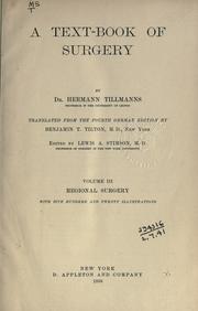 Cover of: A textbook of surgery by Hermann Tillmanns, Hermann Tillmanns