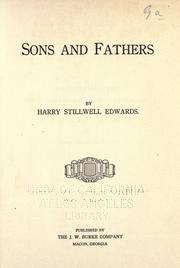 Cover of: Sons and fathers by Harry Stillwell Edwards