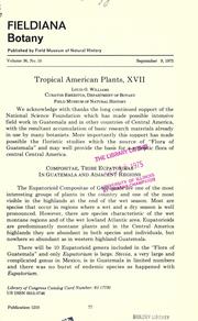 Cover of: Tropical American plants, XVII