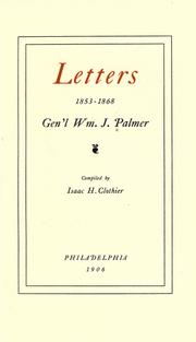 Cover of: Letters, 1853-1868