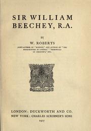 Cover of: Sir William Beechey, R.A. by Roberts, William