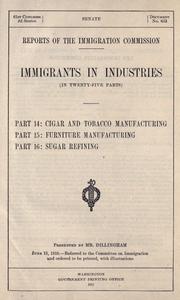 Cover of: Reports of the Immigration Commission. by United States. Immigration Commission (1907-1910)