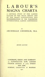 Labour's Magna charta by Archibald Chisholm