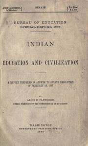 Cover of: Indian education and civilization by United States. Office of Education