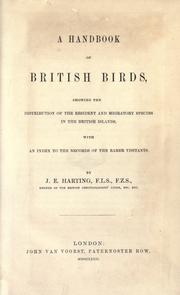 Cover of: A handbook of British birds by James Edmund Harting, James Edmund Harting