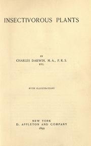 Cover of: Insectivorous plants by Charles Darwin