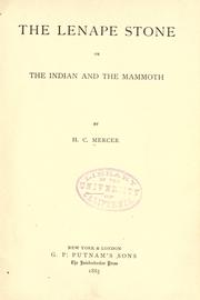 Cover of: The Lenape stone; or, The Indian and the mammoth by Henry Chapman Mercer