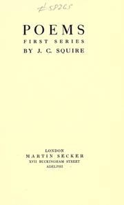 Cover of: Poems, first series by John Collings Squire, John Collings Squire