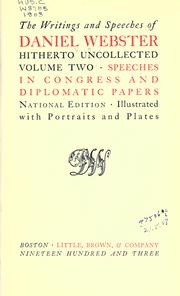 Cover of: The writings and speeches by Daniel Webster