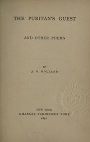 Cover of: The Puritan's guest, and other poems.
