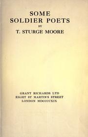 Cover of: Some soldier poets. by T. Sturge Moore