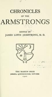 Cover of: Chronicles of the Armstrongs by James Lewis Armstrong